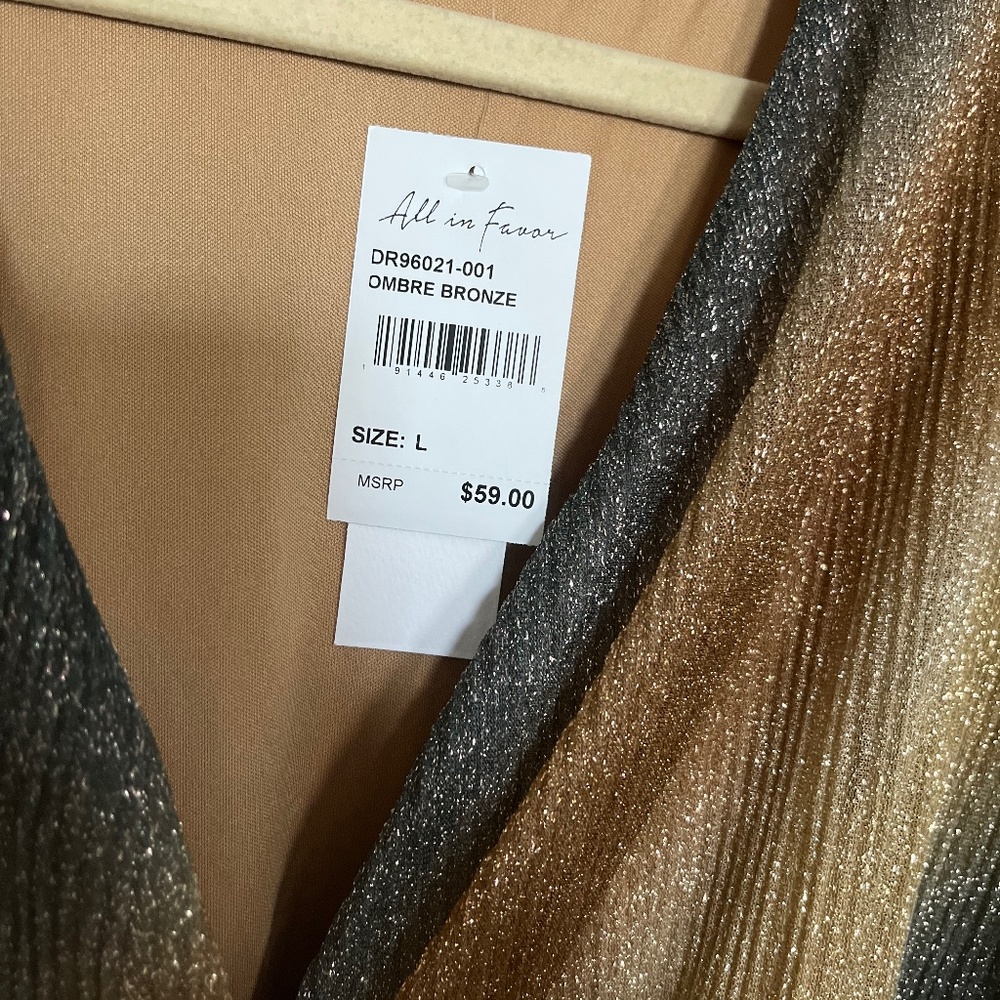 Ombré Bronze Midi Dress